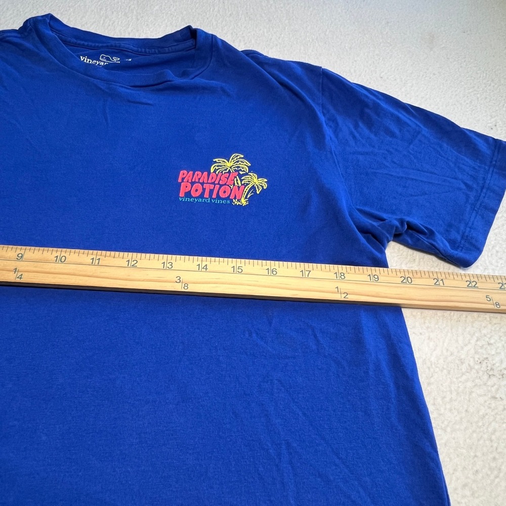 Vineyard Vines Paradise Potion Graphic T Shirt Golf Blue Size S Coastal Tropical - Picture 6 of 7